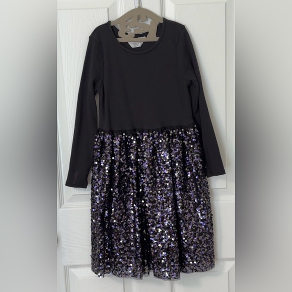 H&M Black and Silver and purple Sequin Kids Dress - Picture 6 of 9